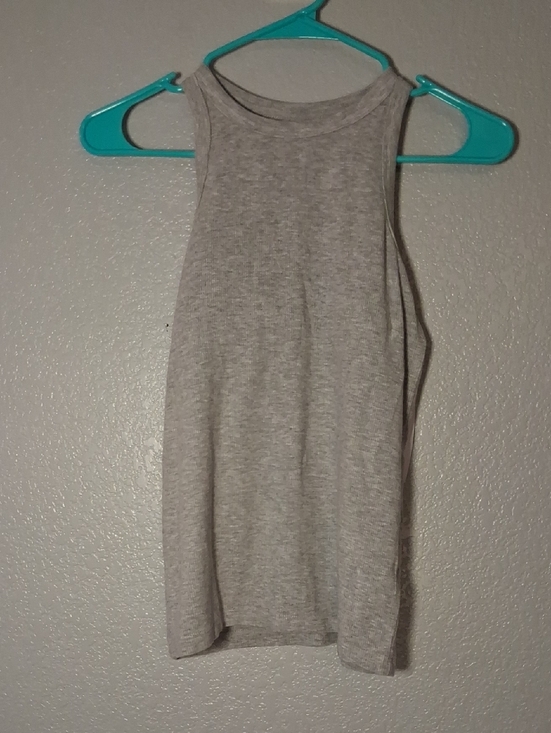Spiritual Gangster Tops - Spiritual Gangster Light Gray Ribbed High-Neck Tank